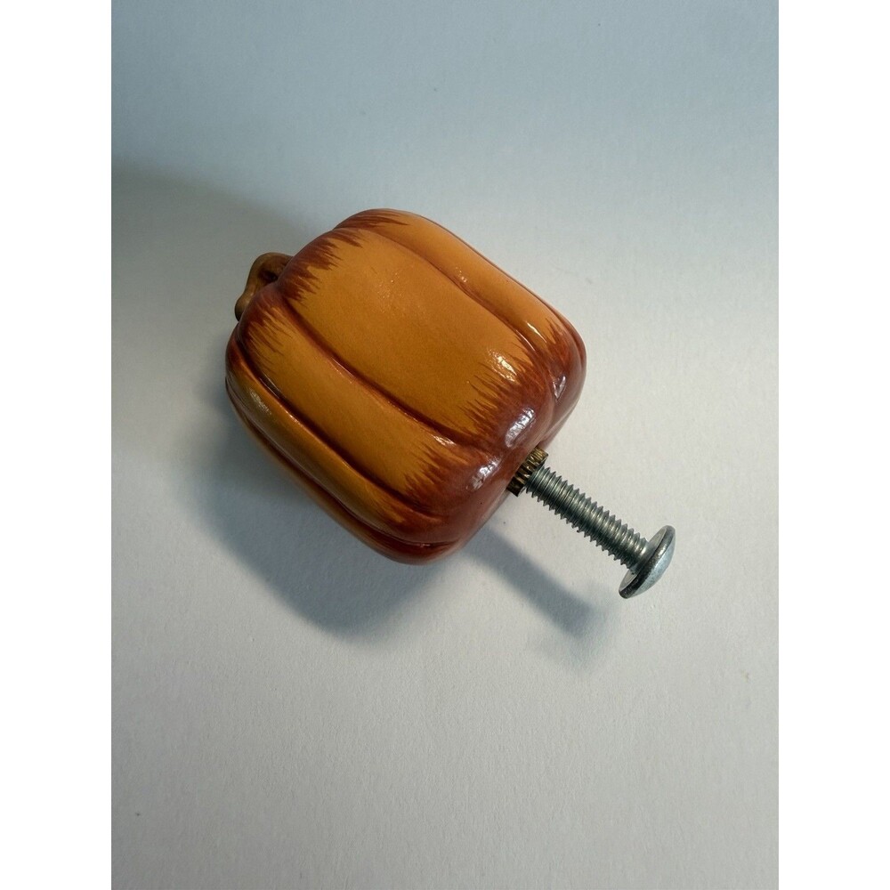 Longaberger Woodcrafts Orange Pumpkin Replacement Knob w/screw #50293